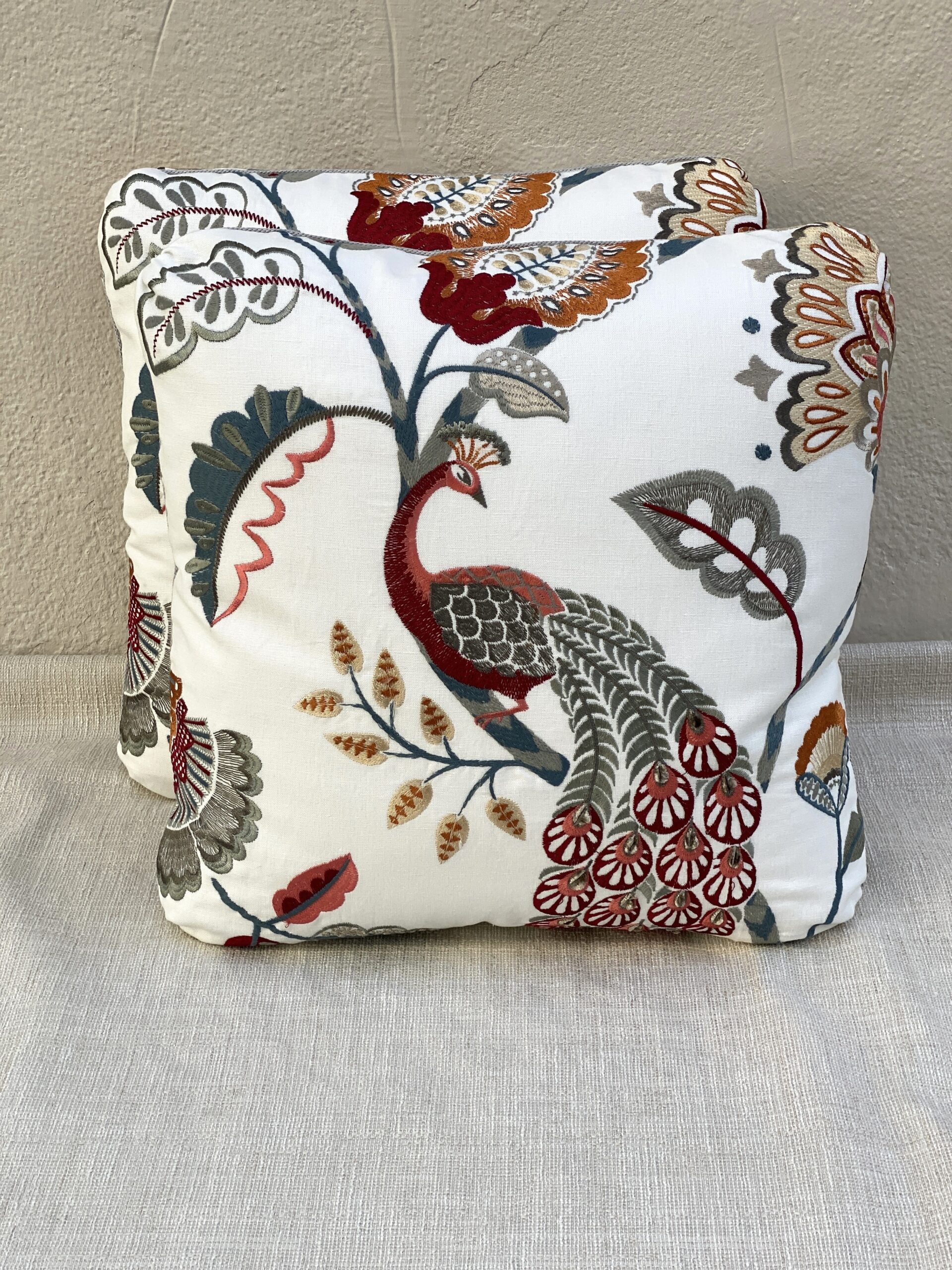 Jane Churchill Jaipur Peacock Pillows