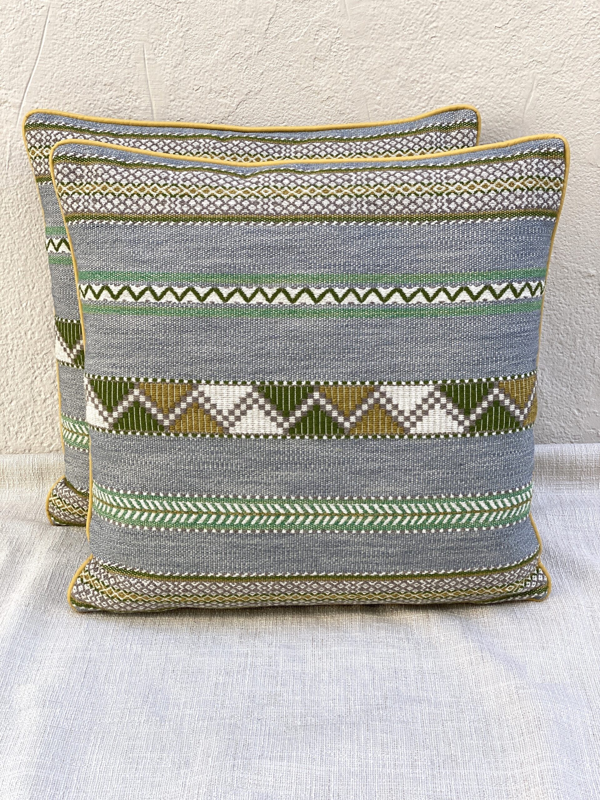 Christopher Farr Cloth Woven Ribbon Pillows