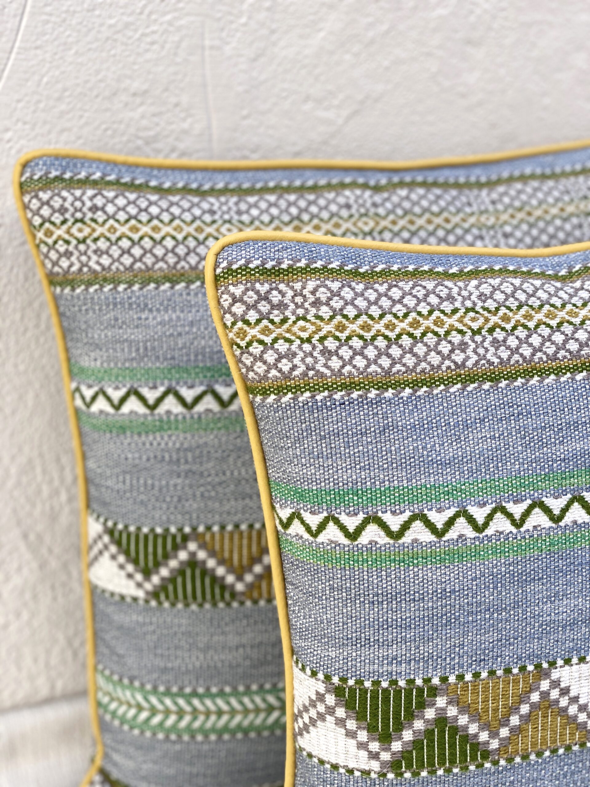 Christopher Farr Cloth Woven Ribbon Pillows