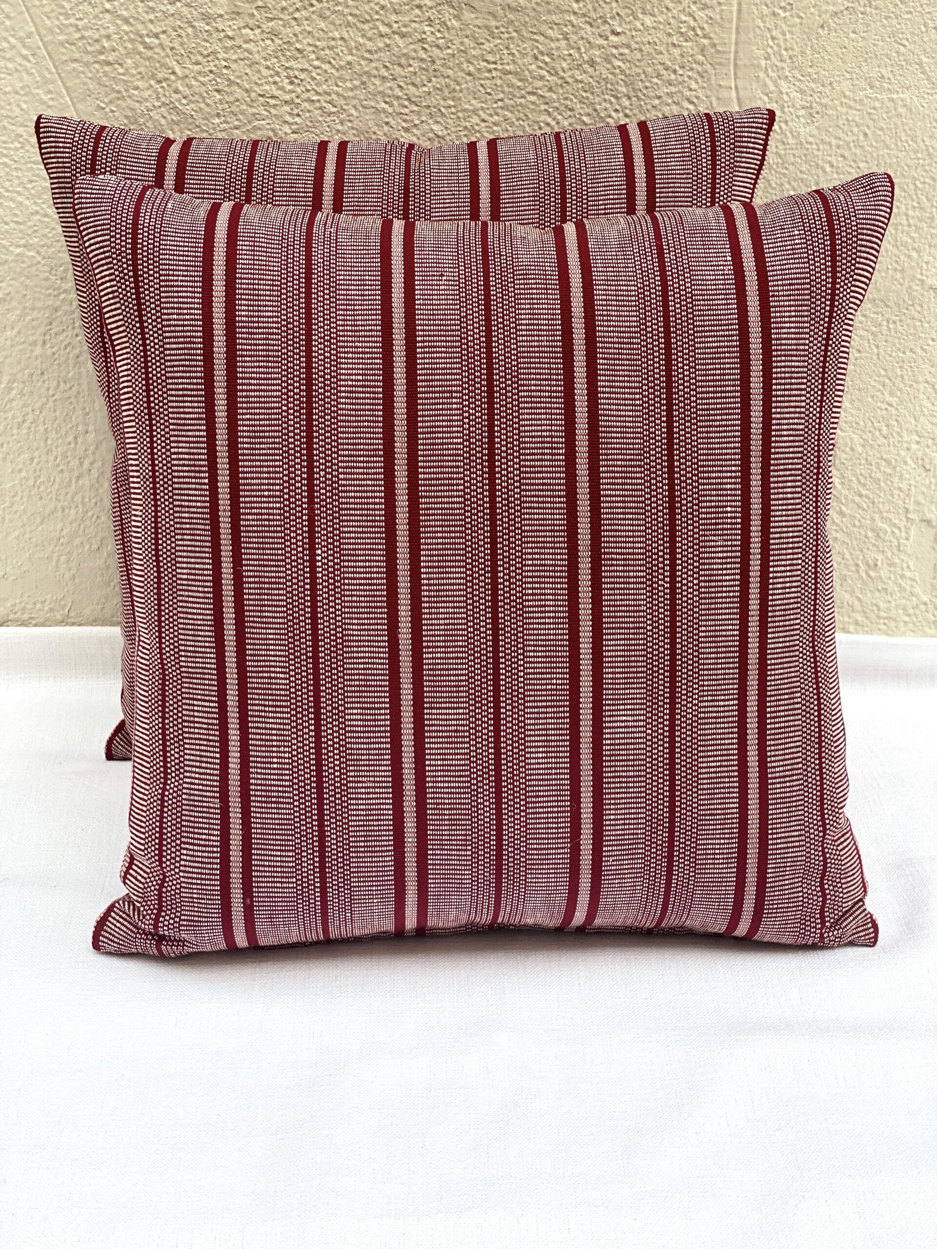 Schumacher Panan Hand Woven Stripe Pillows