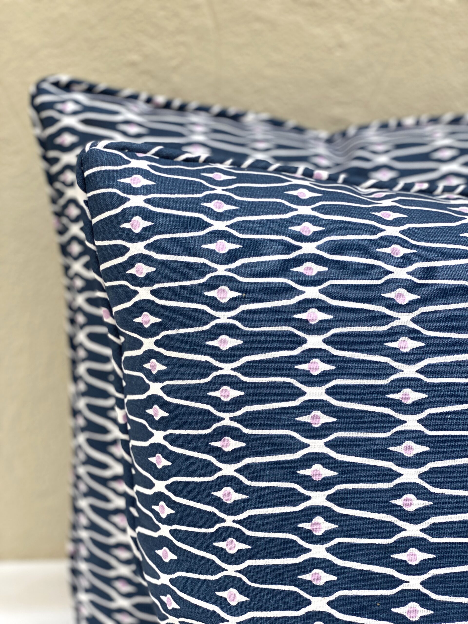 Maresca Textiles Lattice Block Pillows