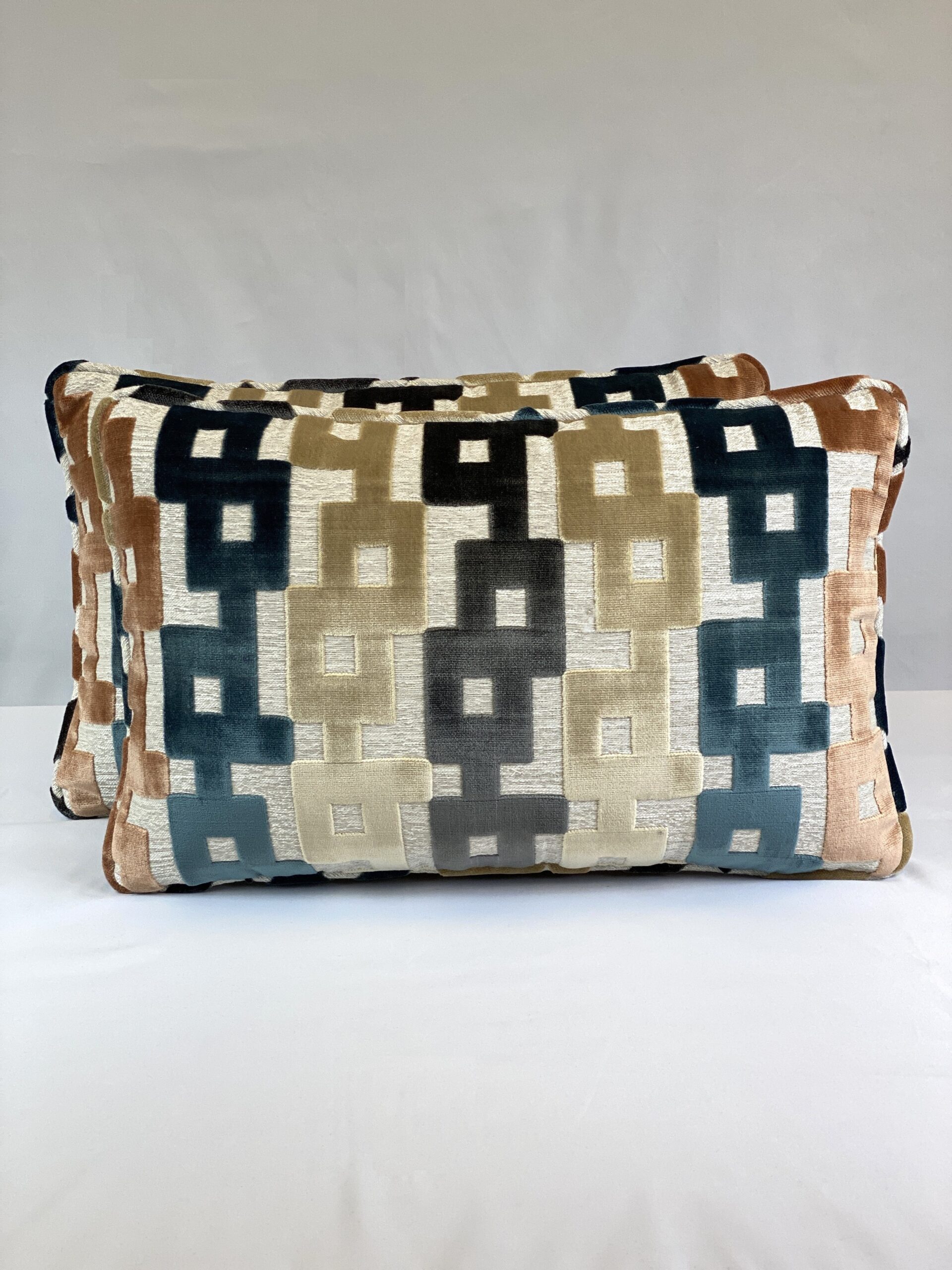 Kravet Chain Velvet Pillows