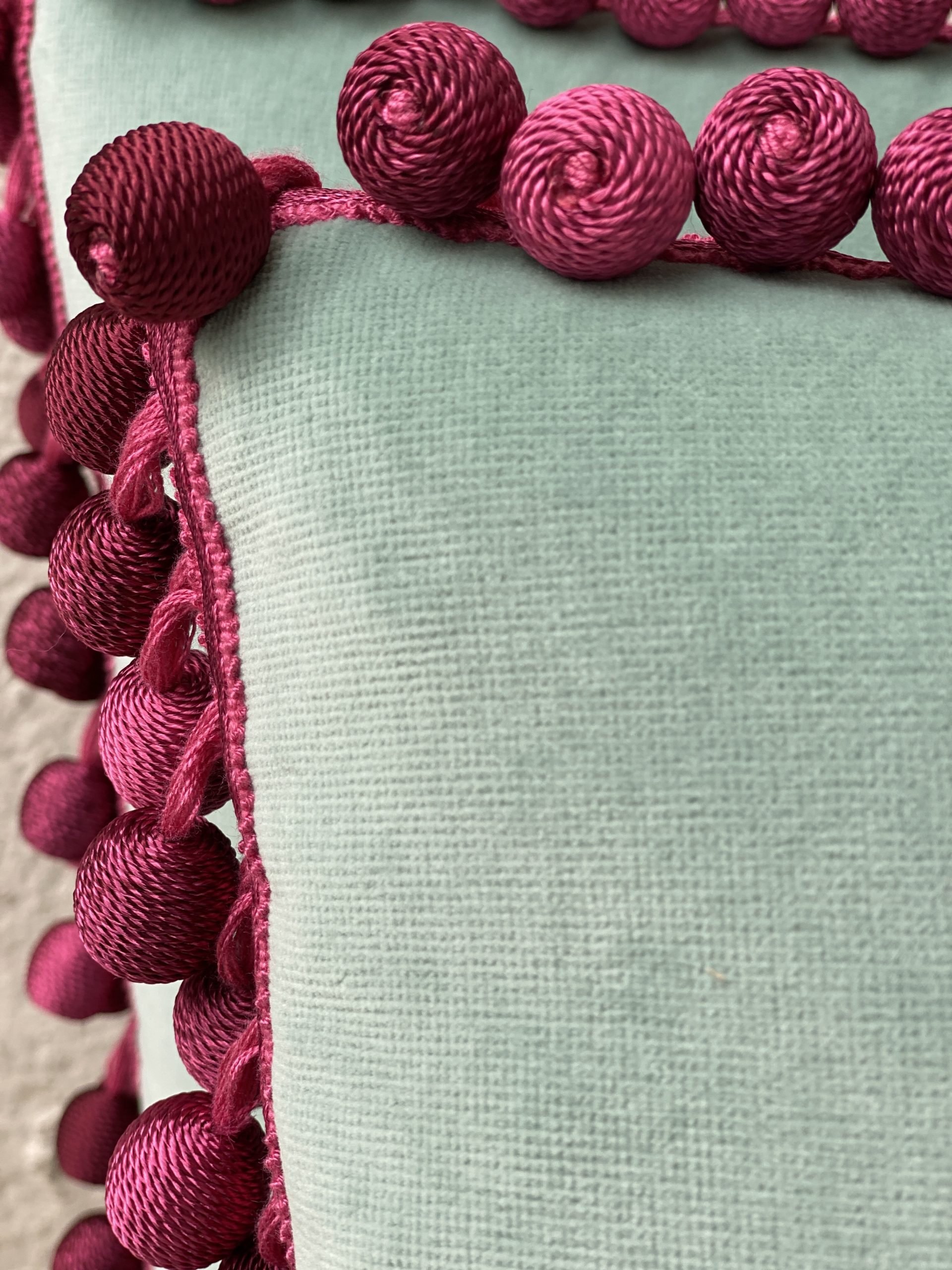 Square Pillows + Ball Fringe