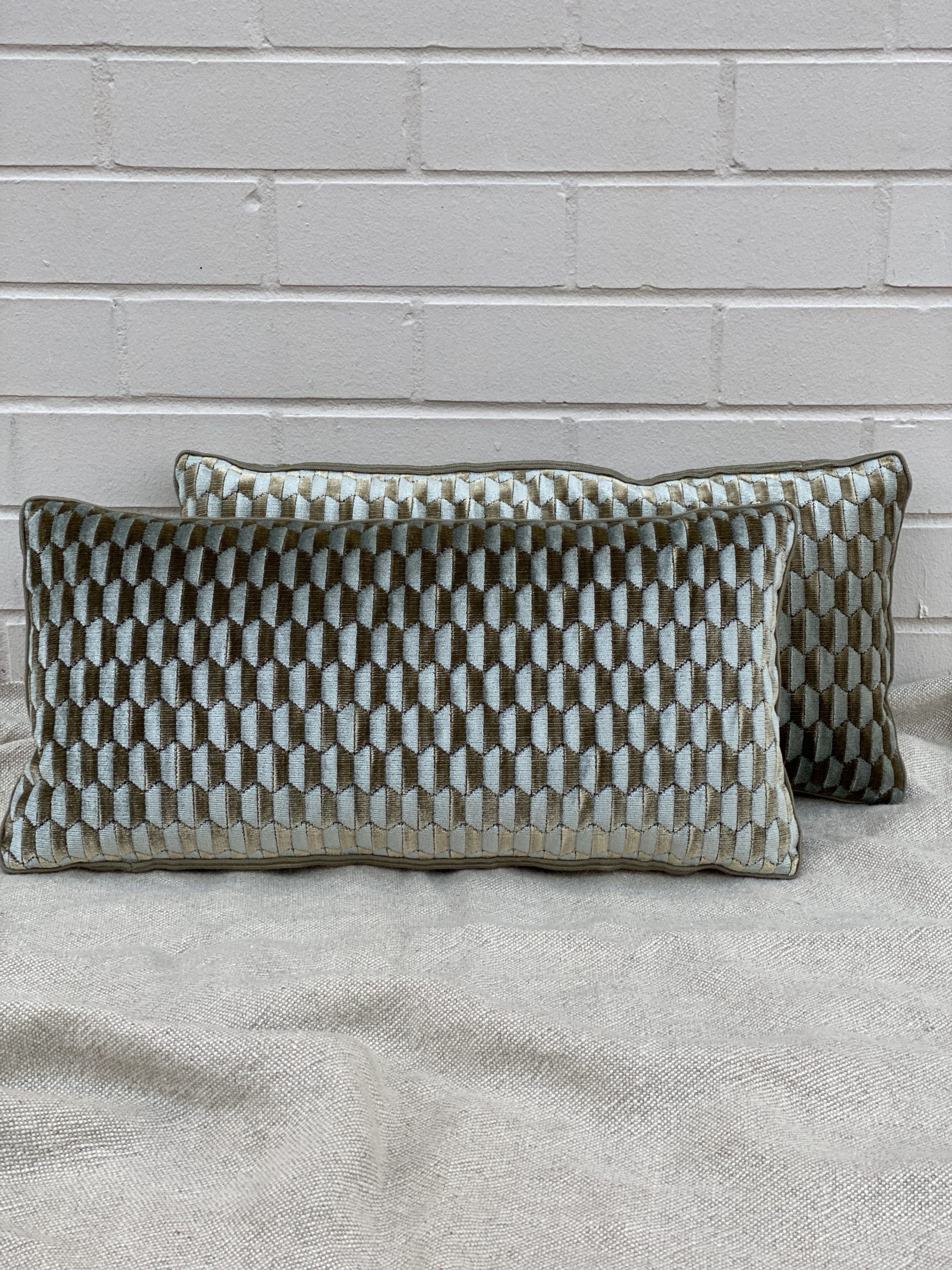 Green Velvet Pillows