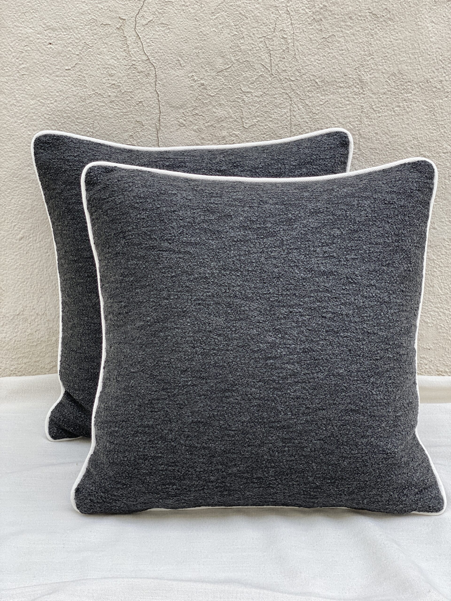 Black Boucle Pillows