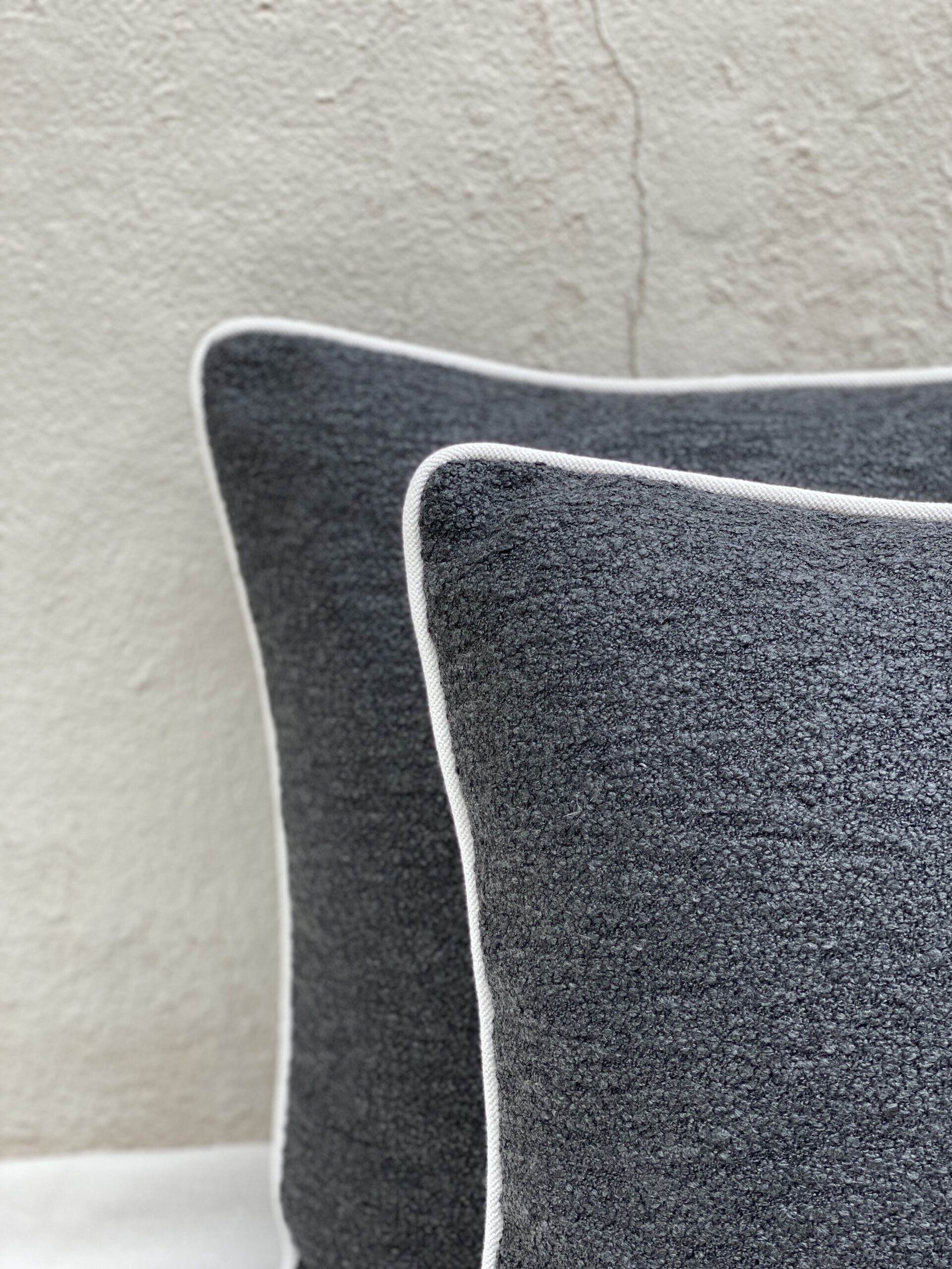 Black Boucle Pillows