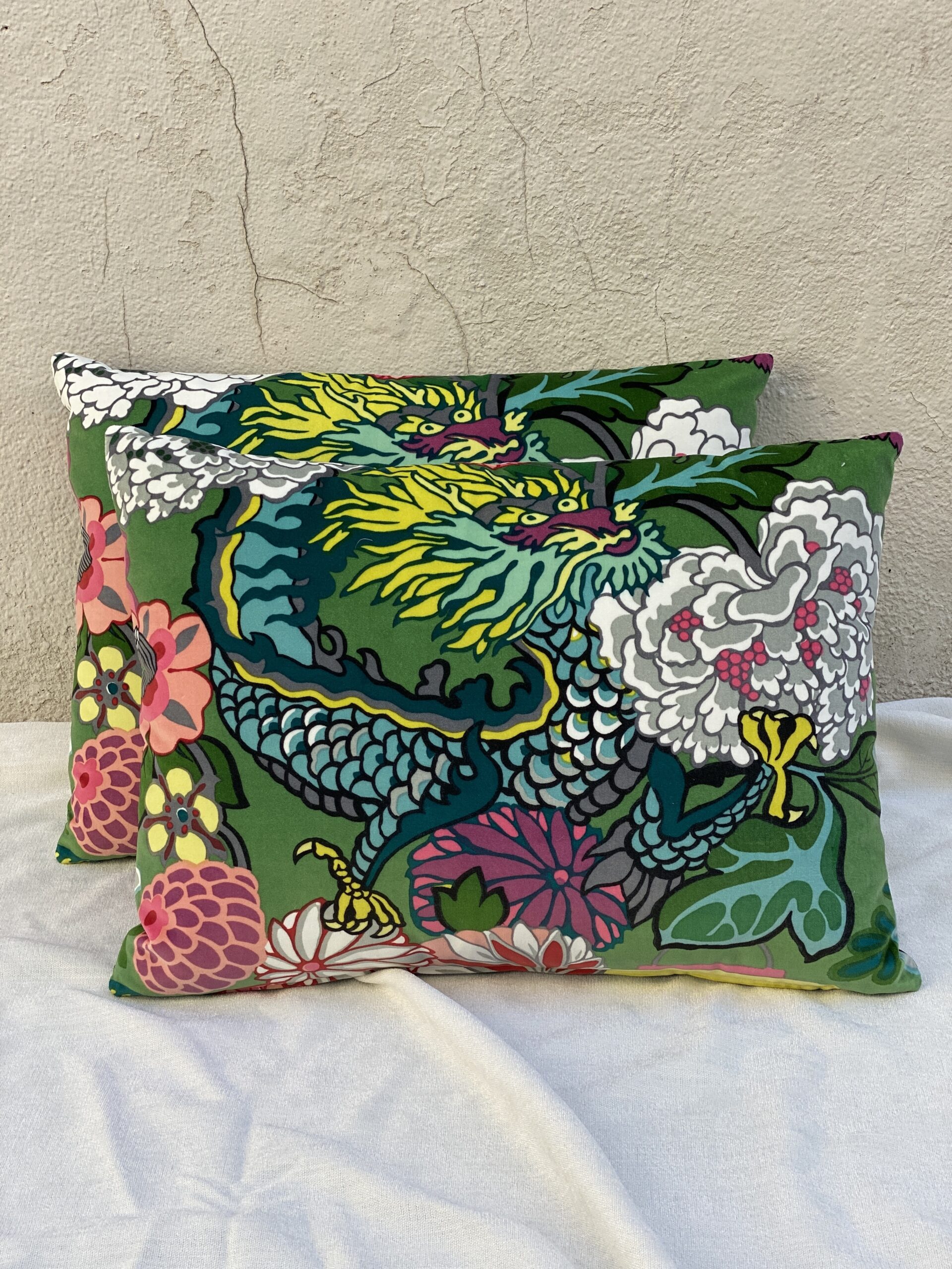 Schumacher Dragon Pillows