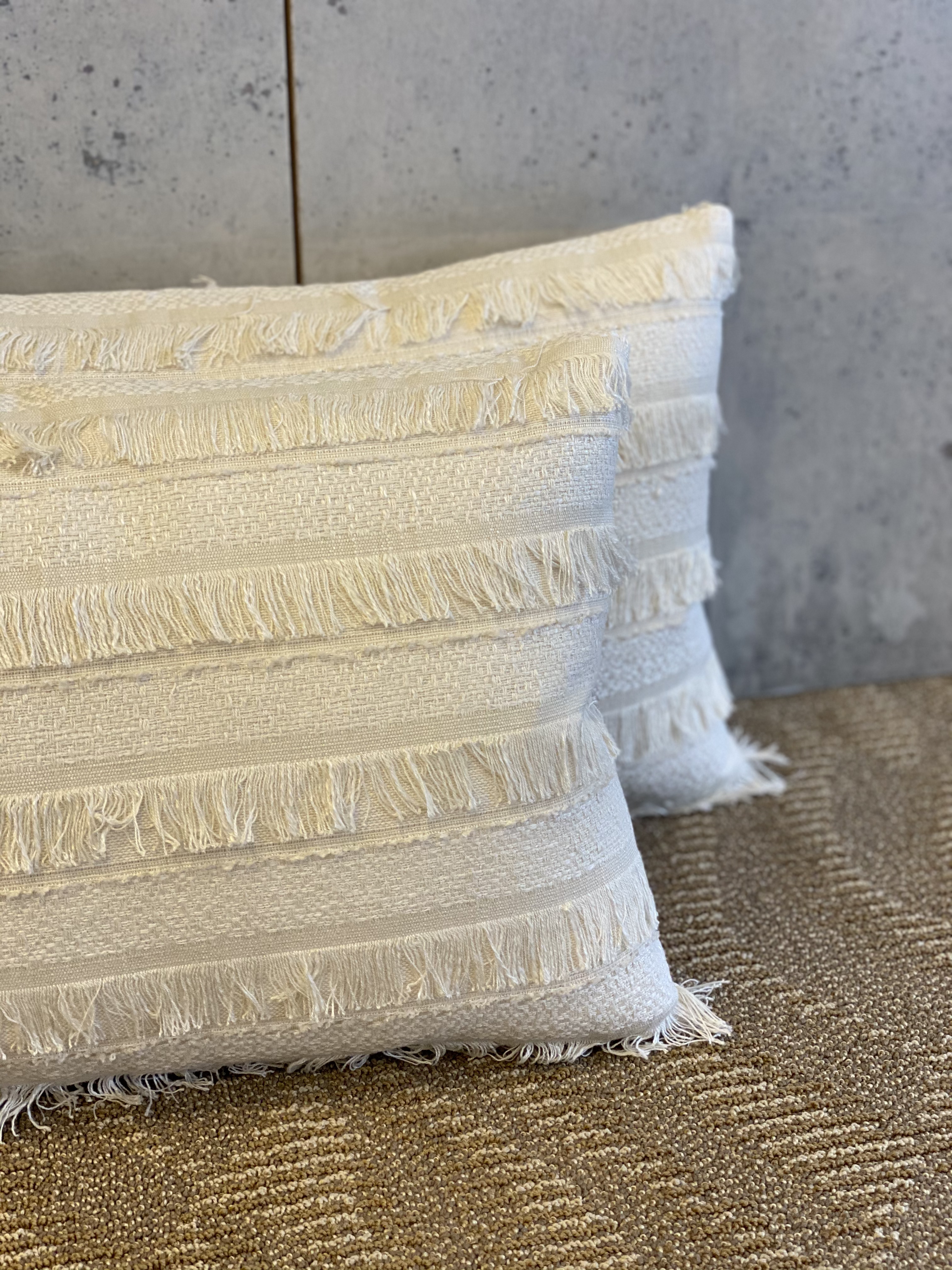 Horizontal Stripe Fringe Pillows