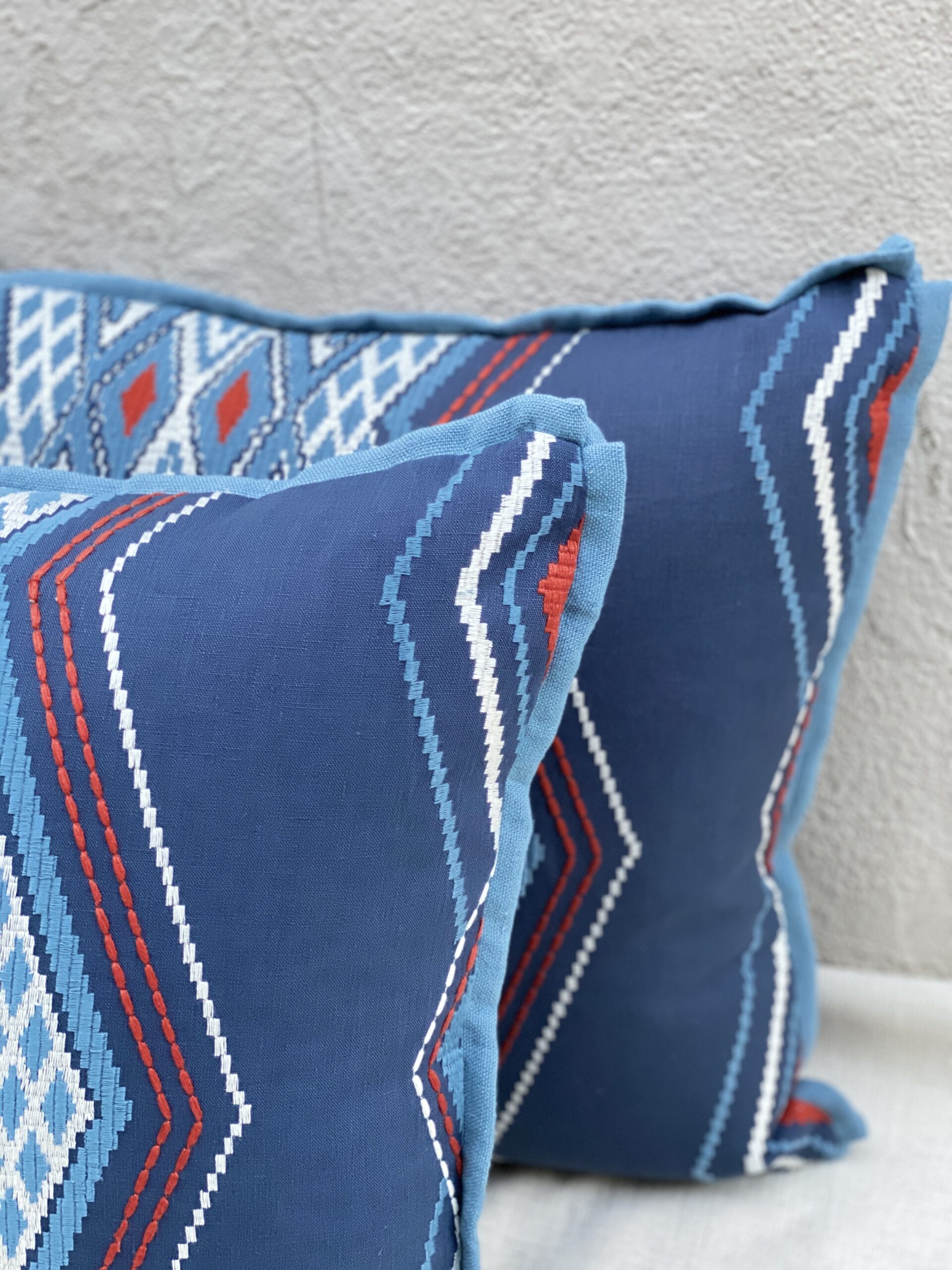 Schumacher Bayeta Embroidery Pillows