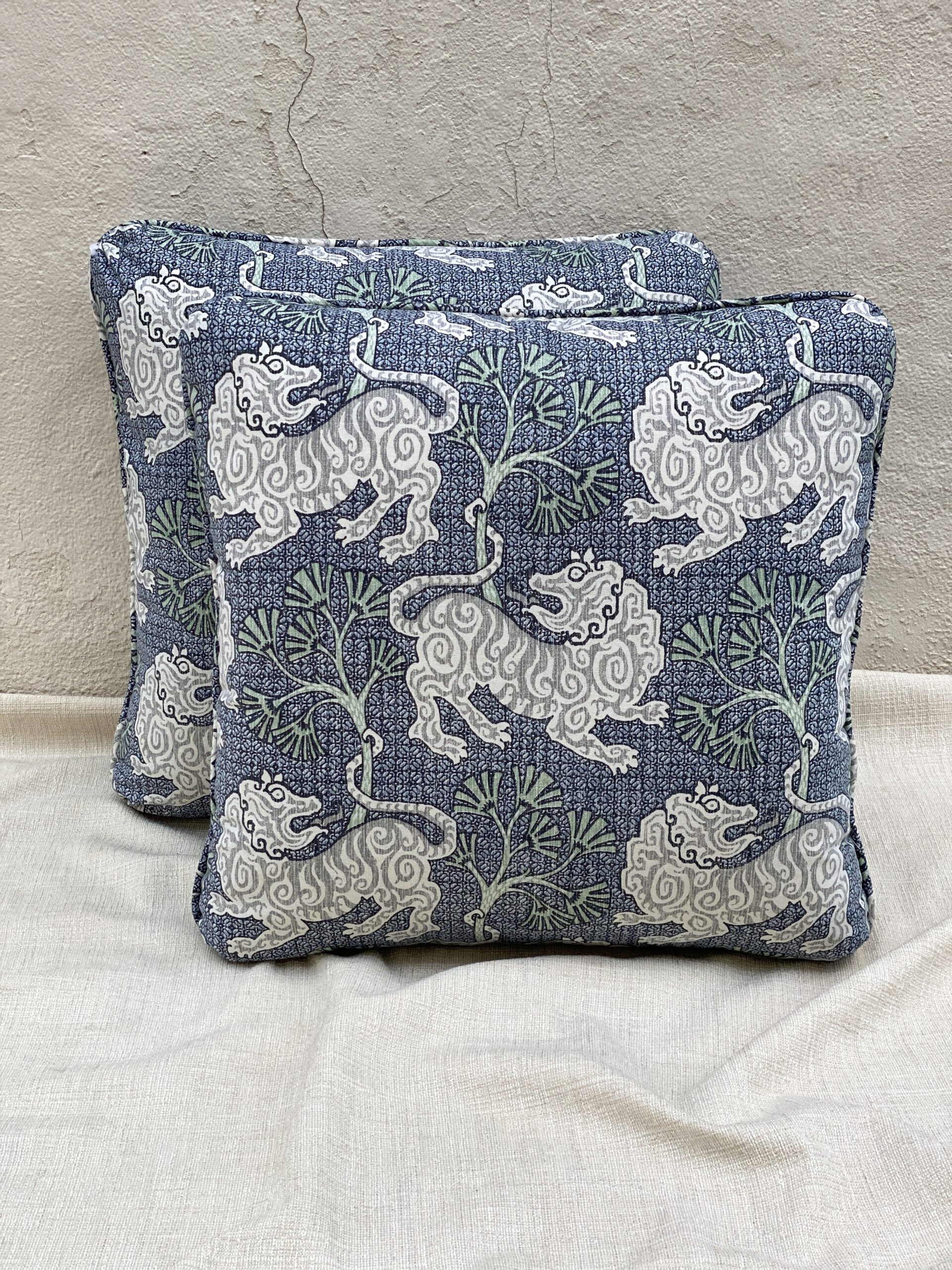 P Kaufman Lion Dance Pillows