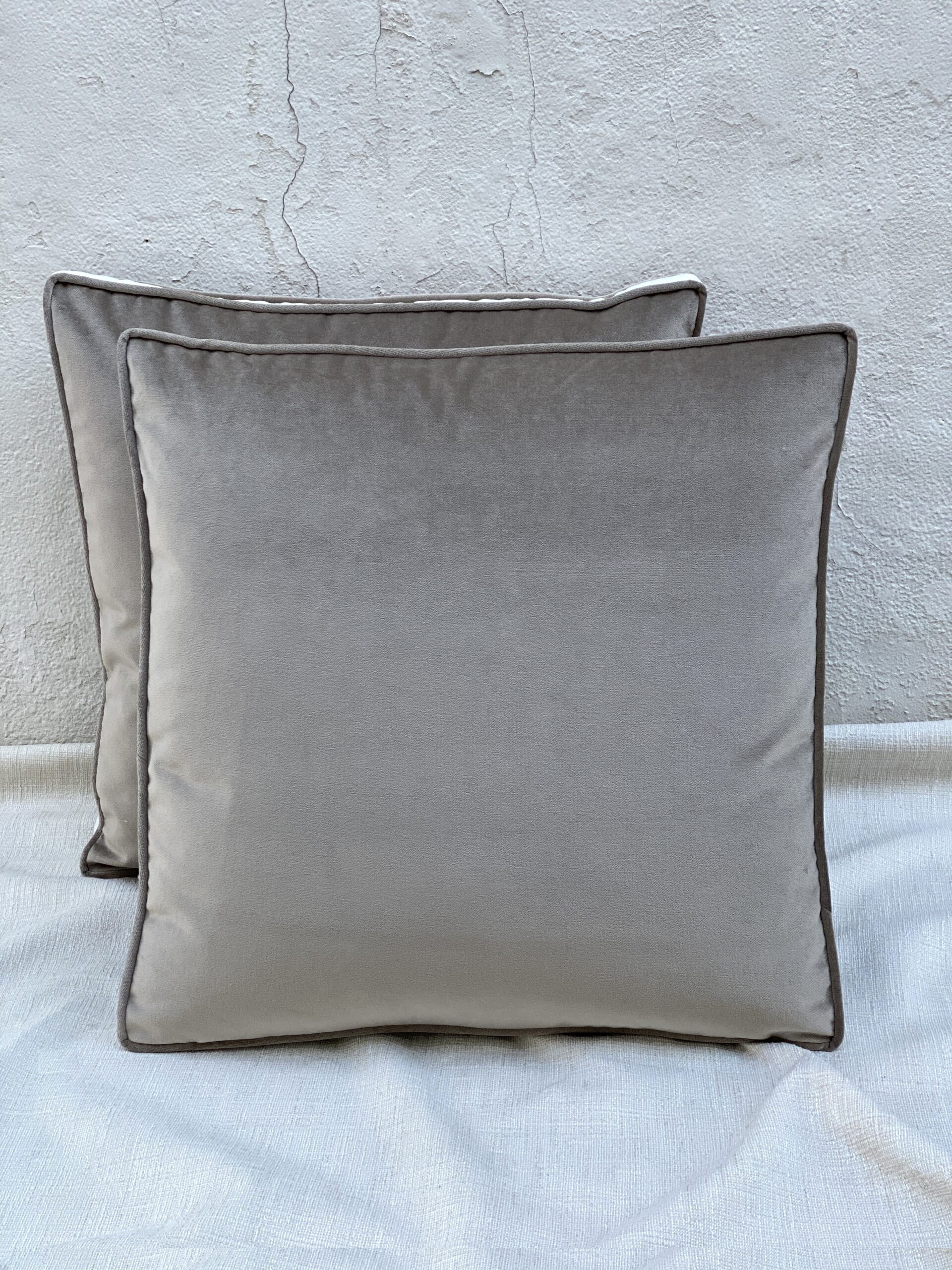 Schumacher Rocky Performance Velvet Pillows Doe