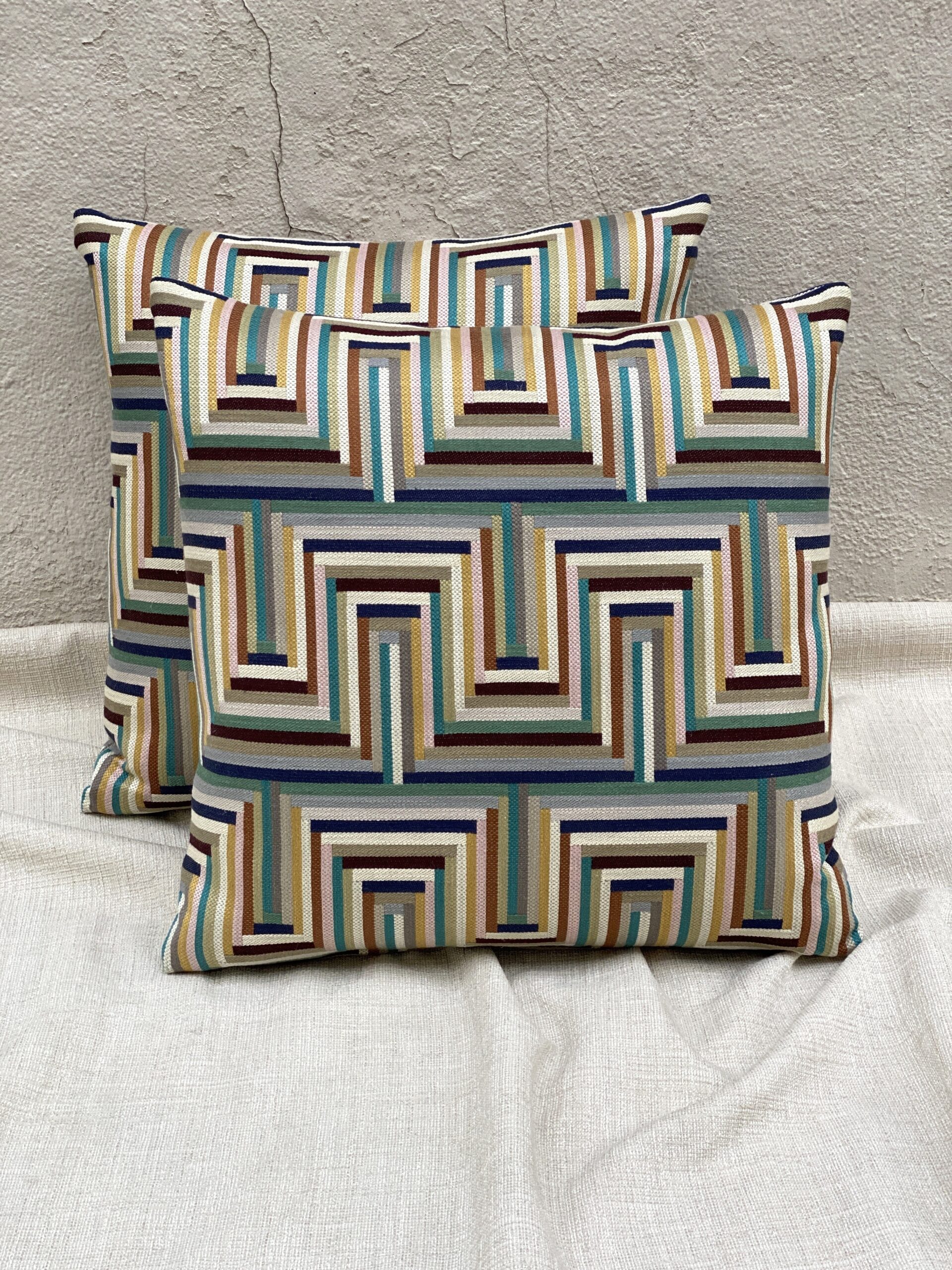 Osborne & Little Jive Mambo Pillows Ivory-Multi