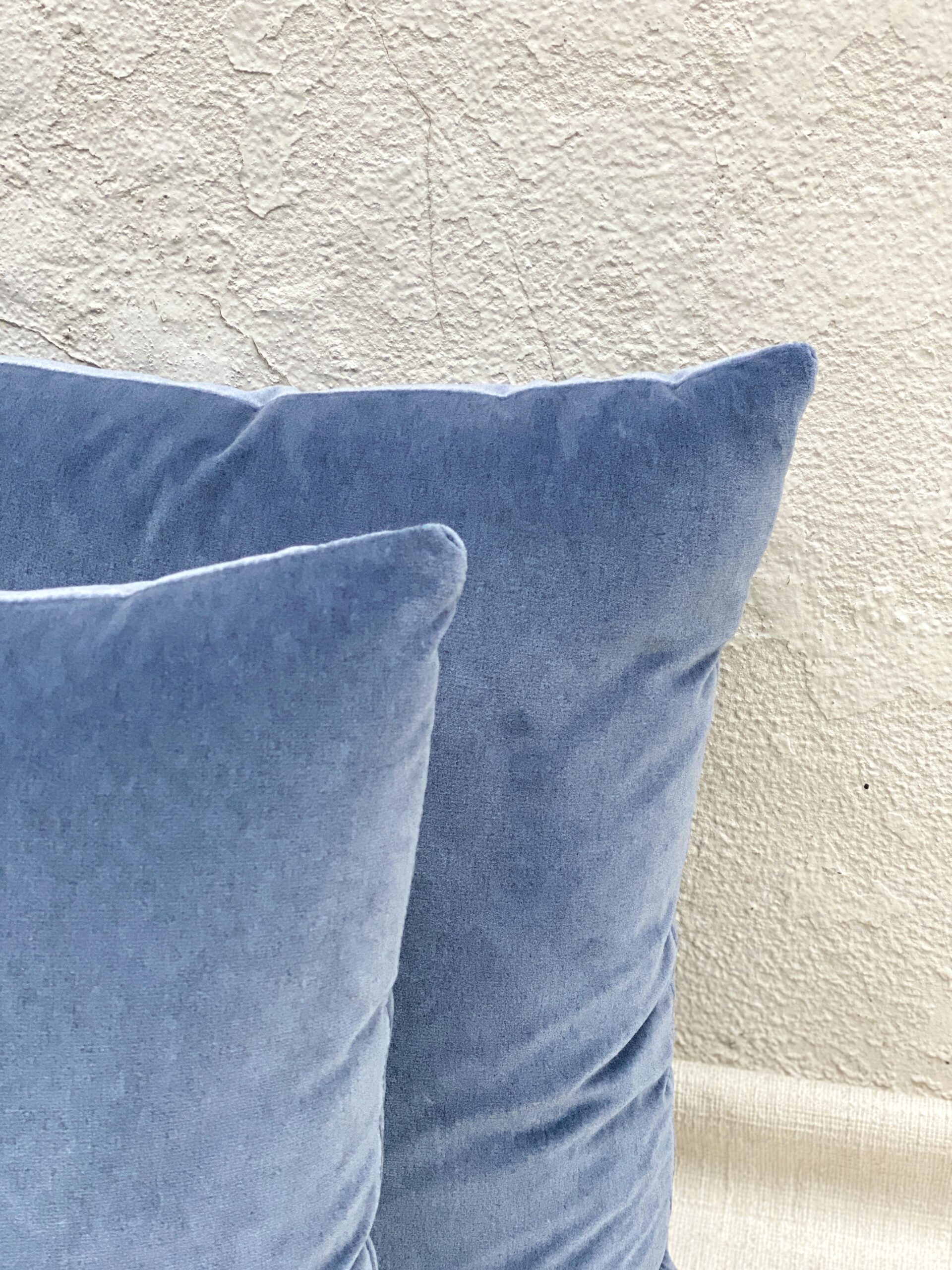 Hickory Blue Velvet Pillows