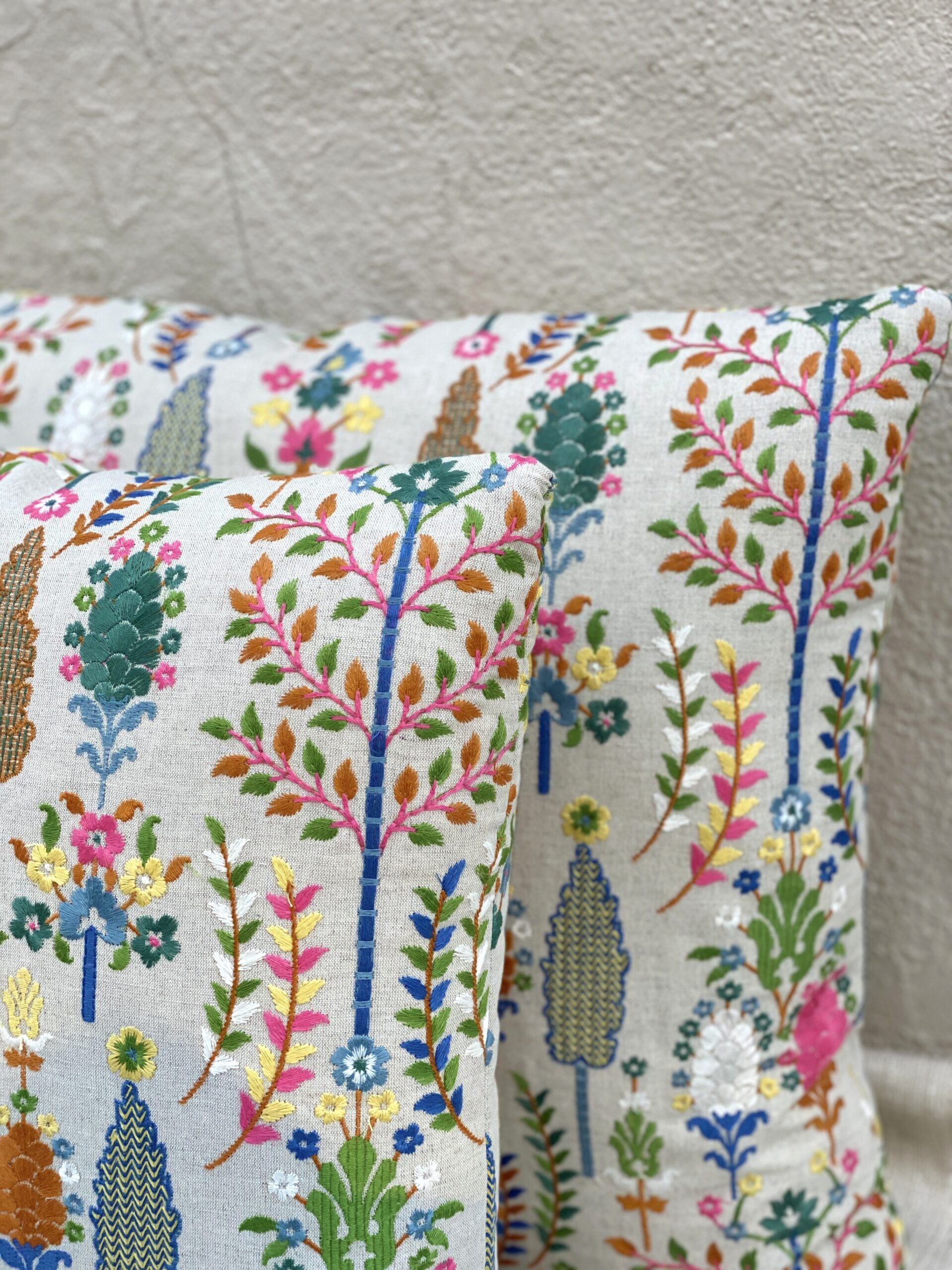 Schumacher Desna Embroidery Pillows