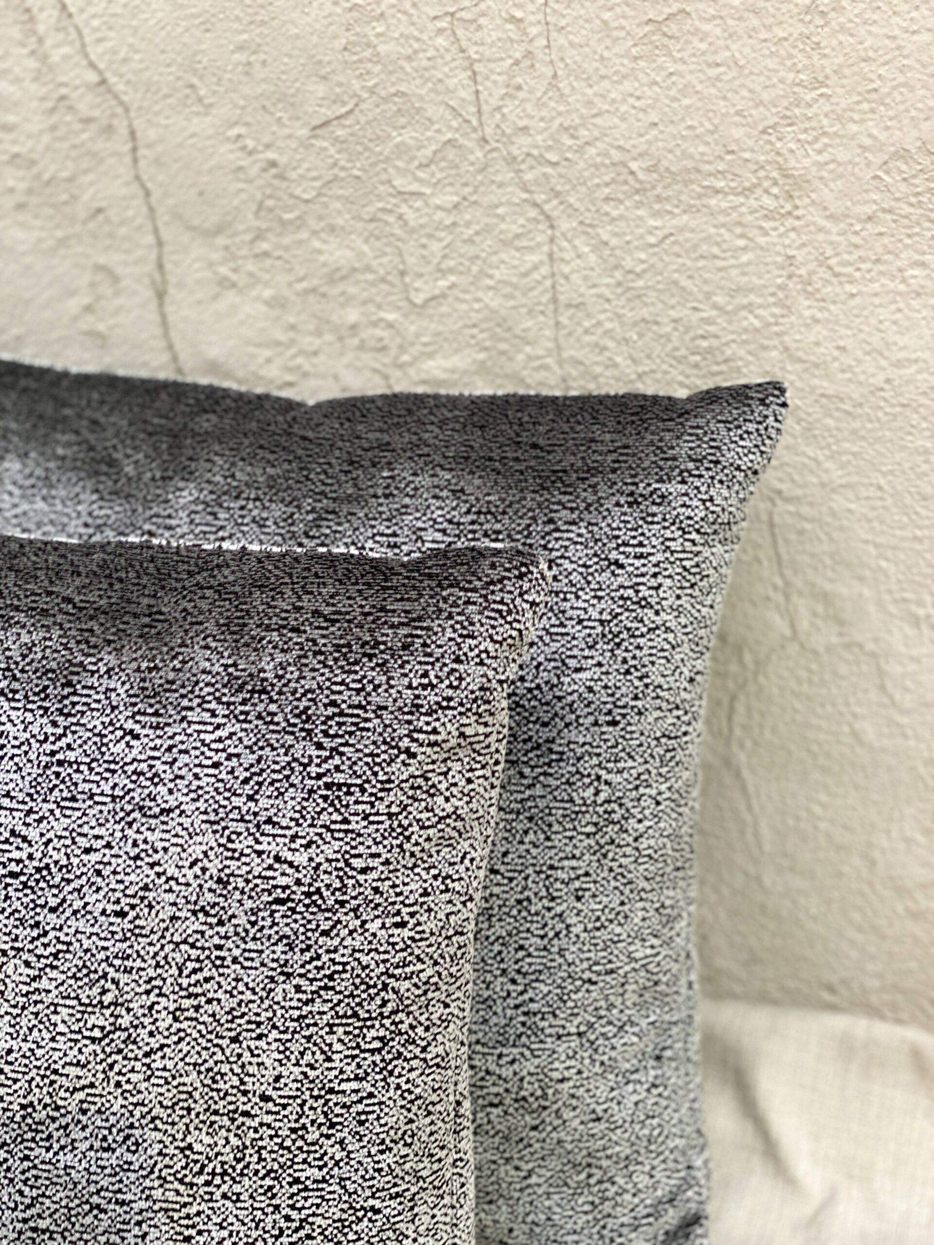 Level Black Silver Pillows