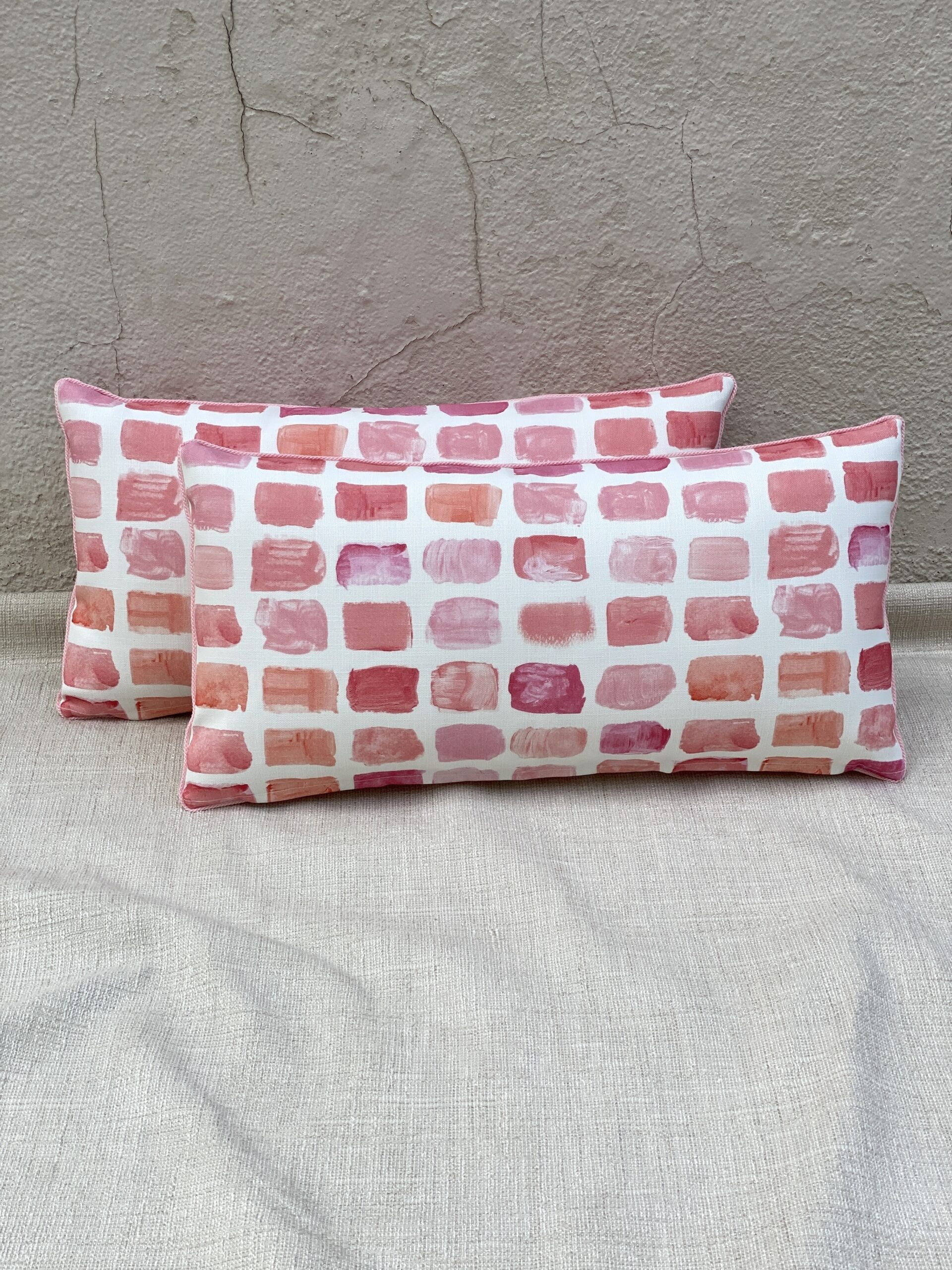 Schumacher Palette Blush Pillows