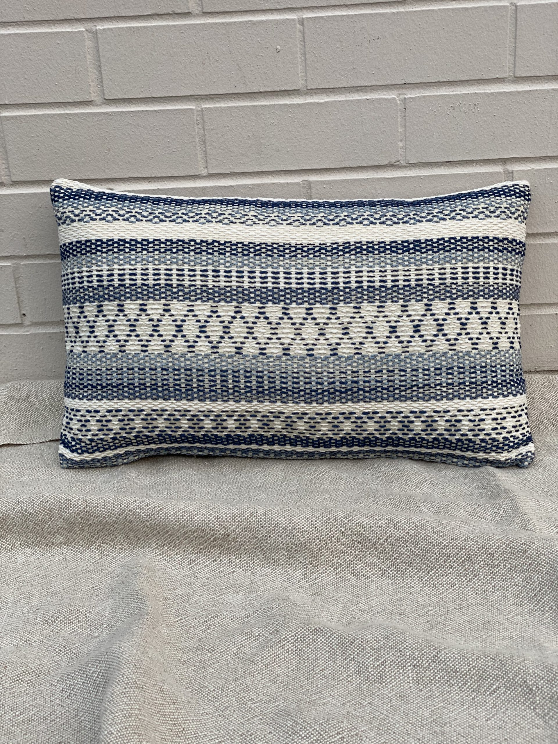 Geometric Woven Stripe Pillow