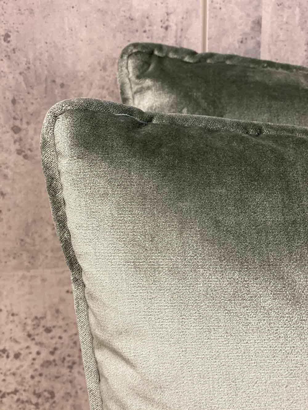 Grey Silk Velvet Blend Pillow
