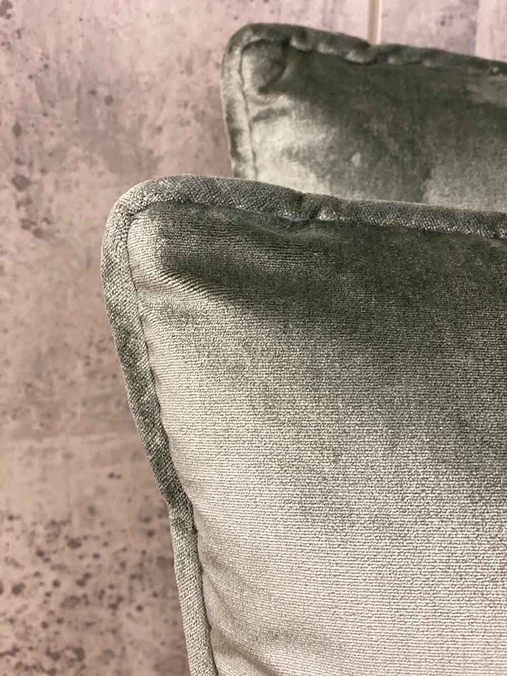 Grey Silk Velvet Blend Pillow