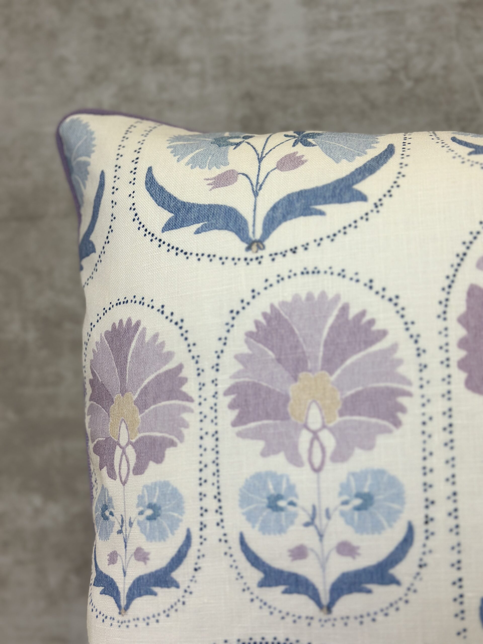 Schumacher Anjuna Floral Linen Print Pillows