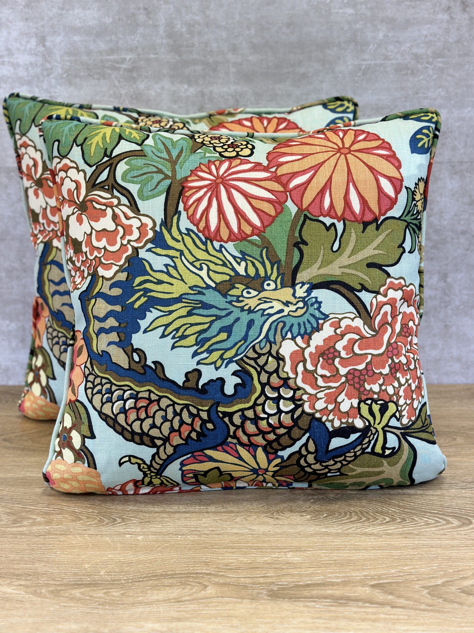 Schumacher Chiang Mai Dragon Pillows