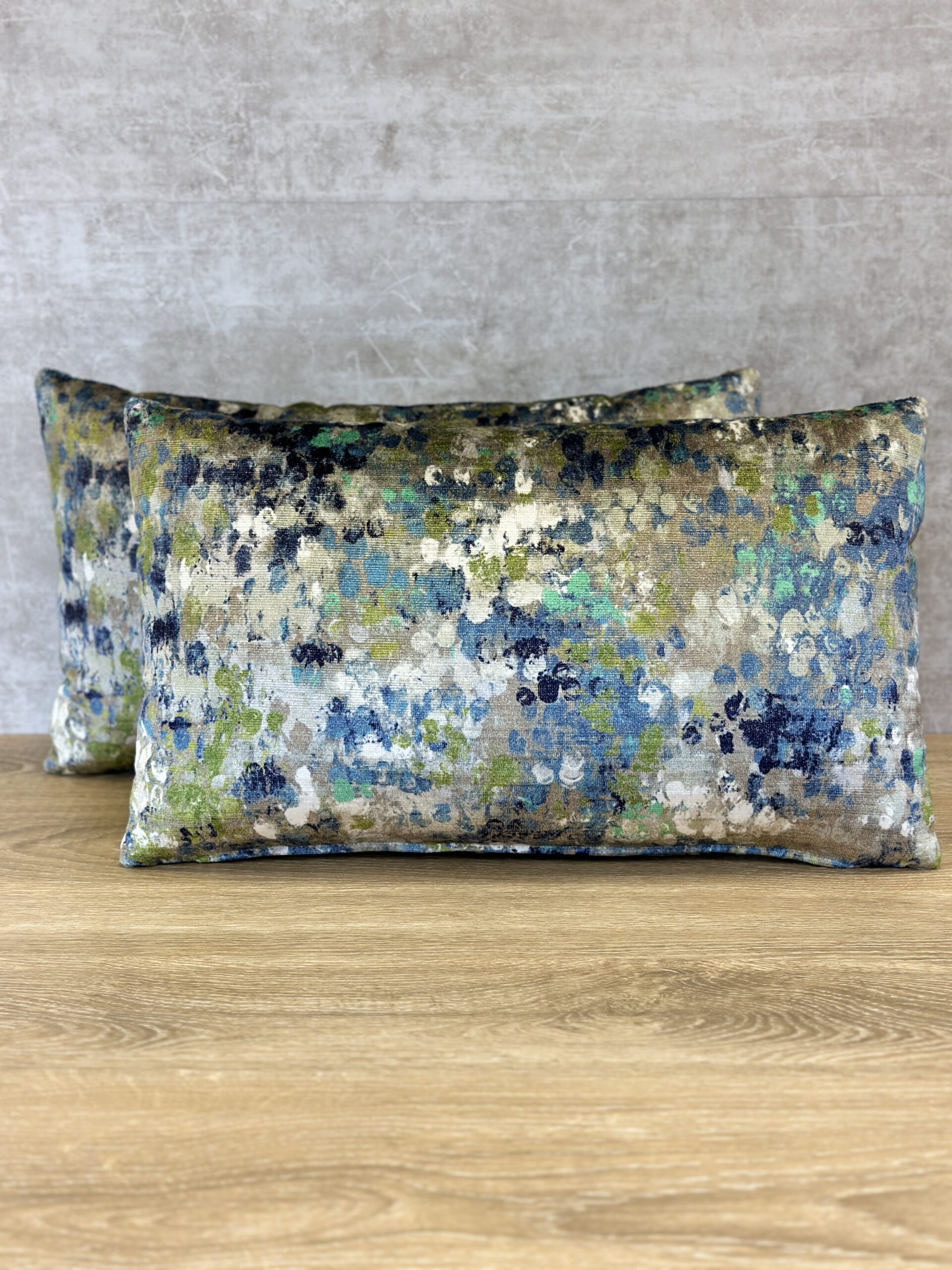 Kravet Painted Velvet Pillows