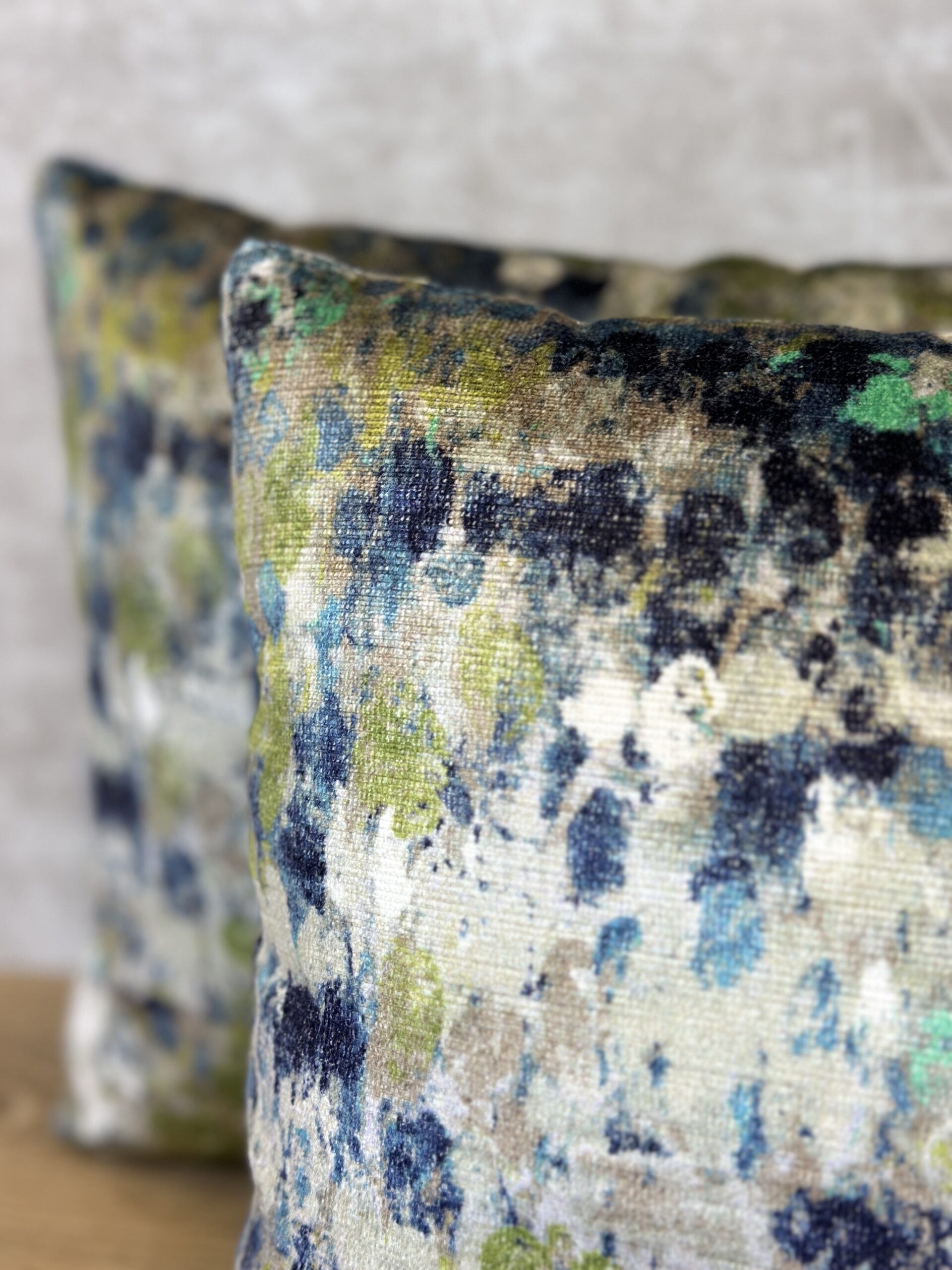 Kravet Painted Velvet Pillows