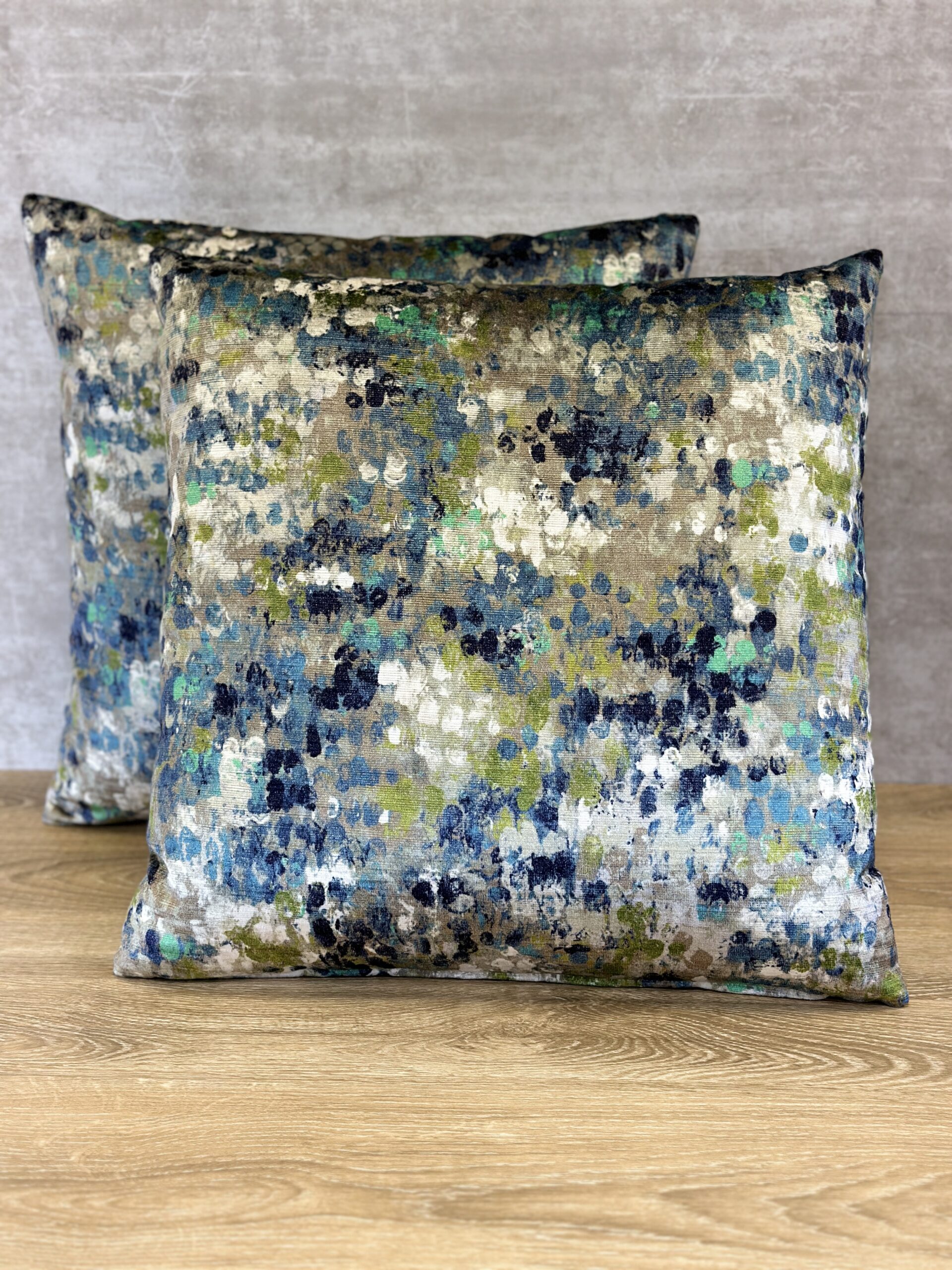 Kravet Painted Velvet Pillows