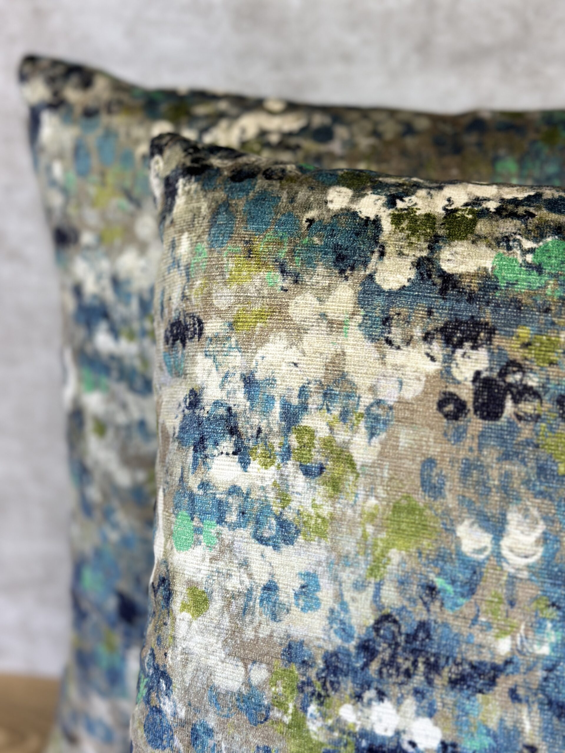 Kravet Painted Velvet Pillows
