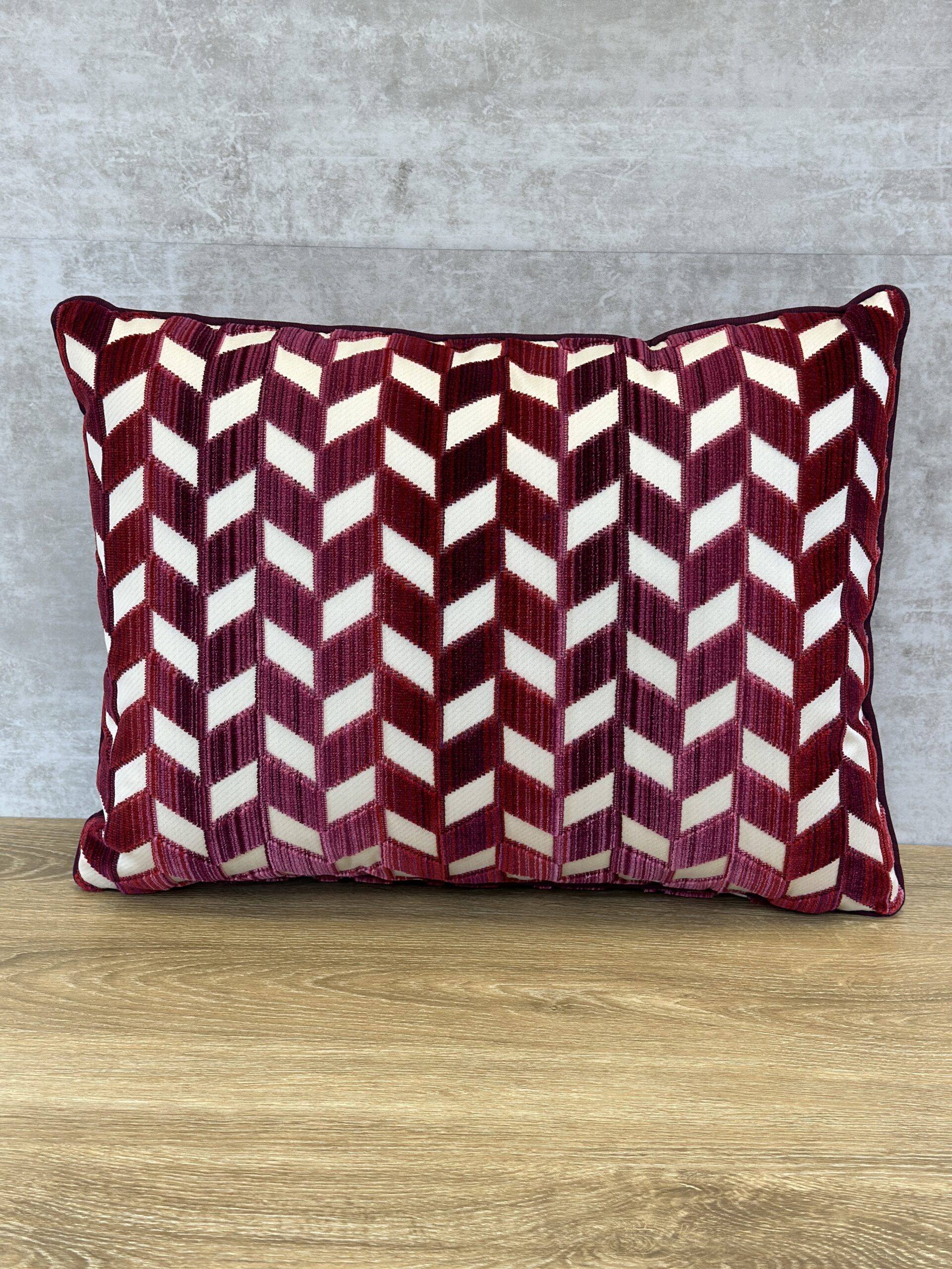 Schumacher Chevron Strie Velvet Pillows
