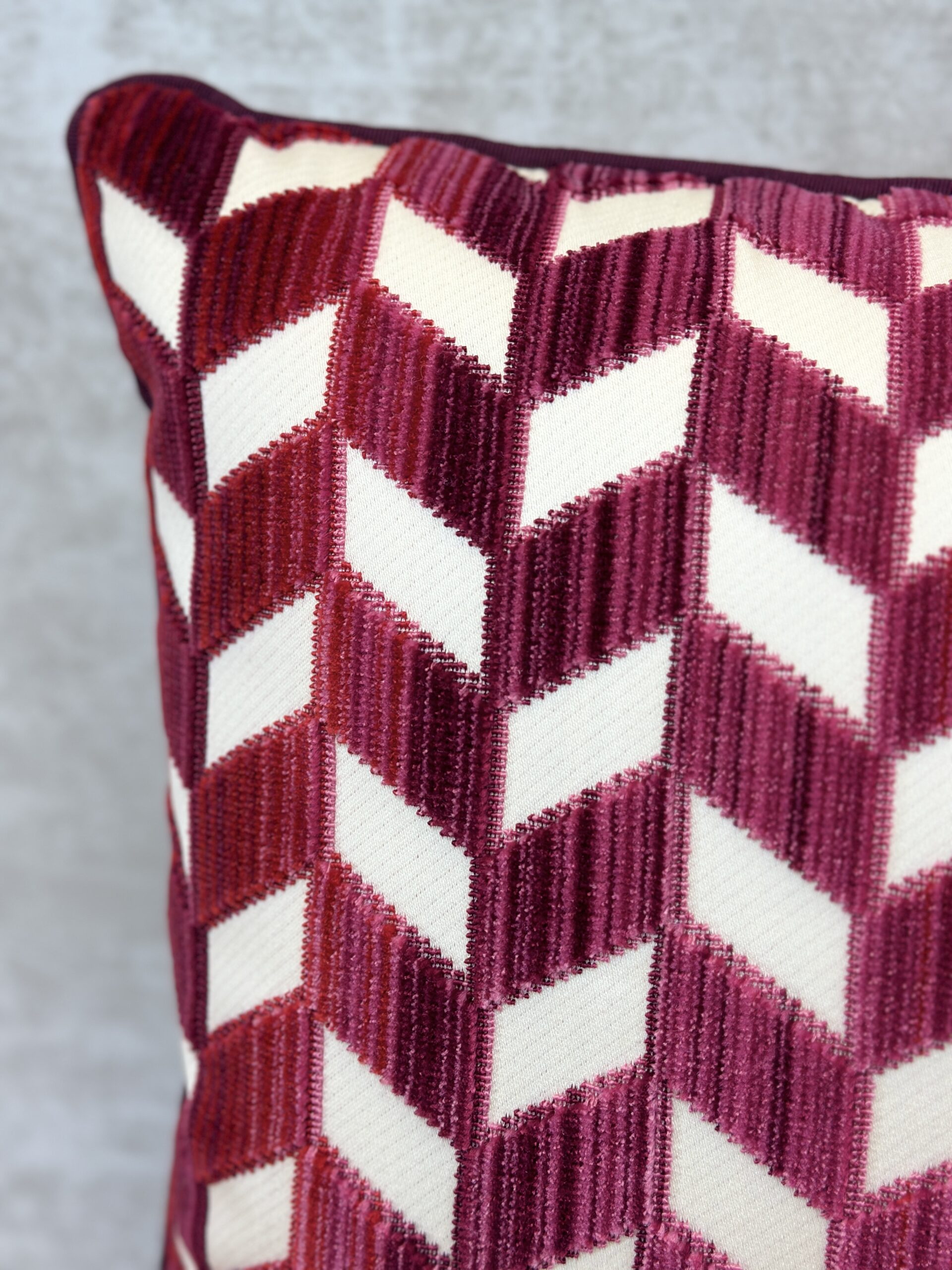Schumacher Chevron Strie Velvet Pillows