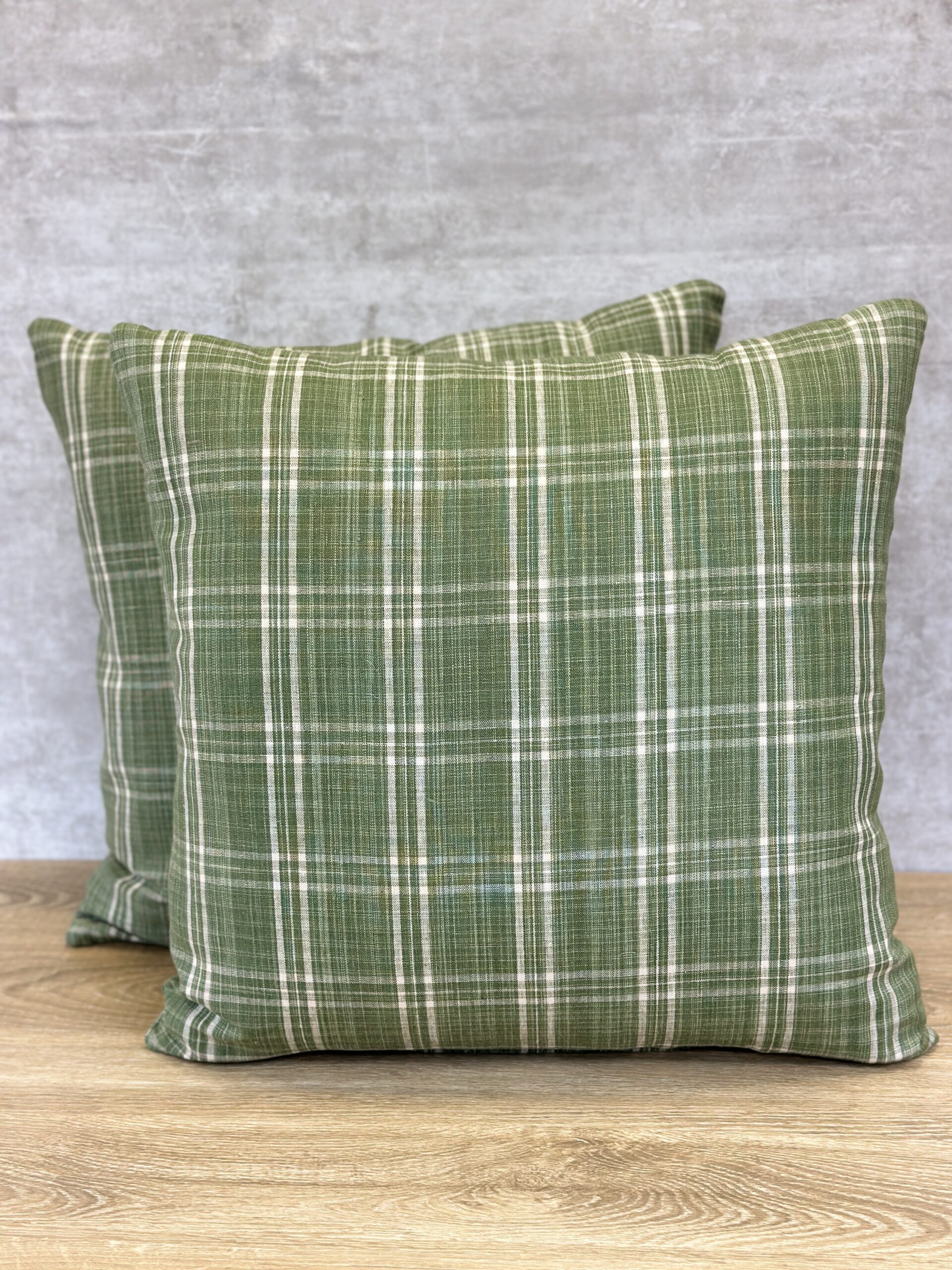 Ian Sanderson Peverell Check Comfrey Pillows