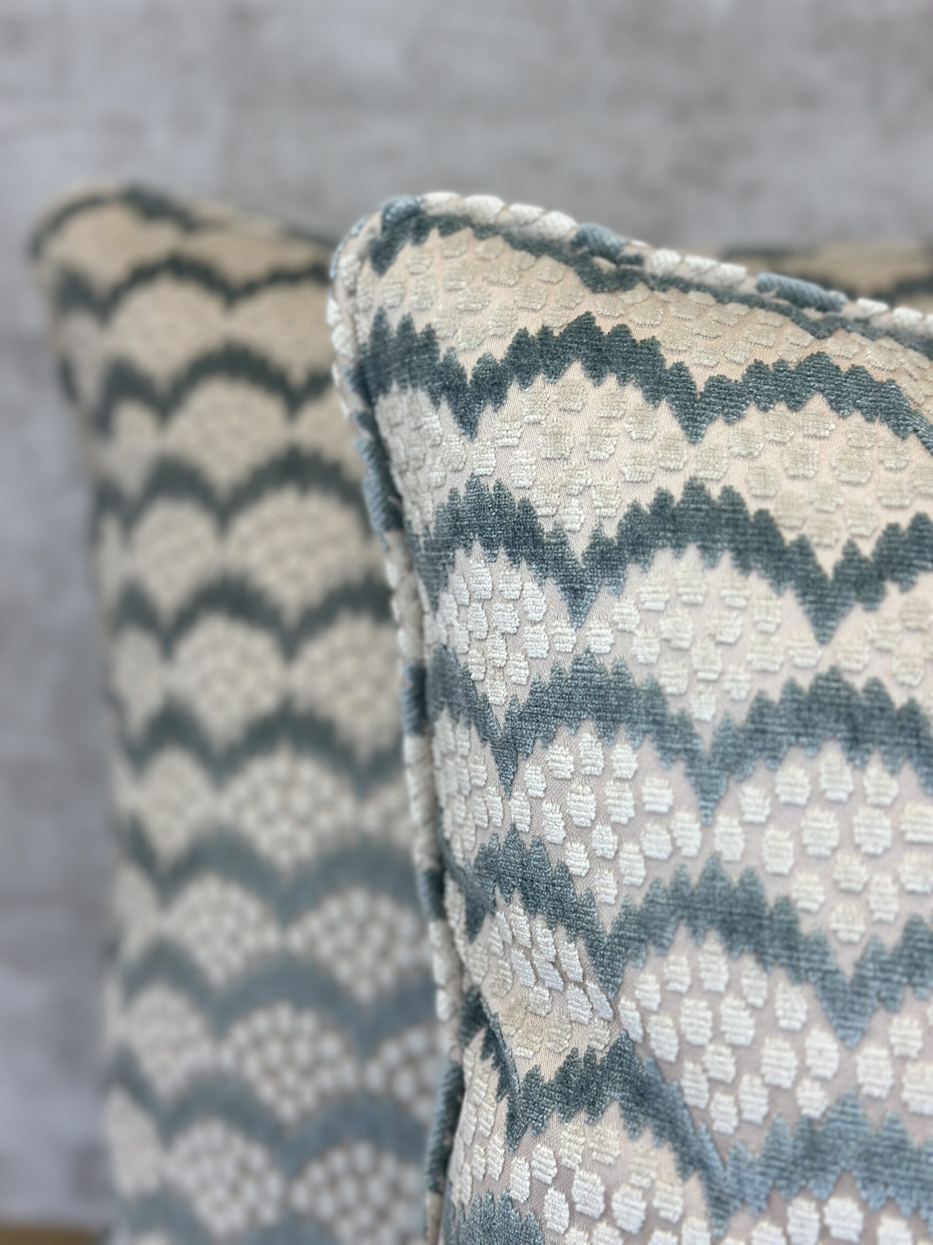 Schumacher Pollen Cut Velvet Pillows