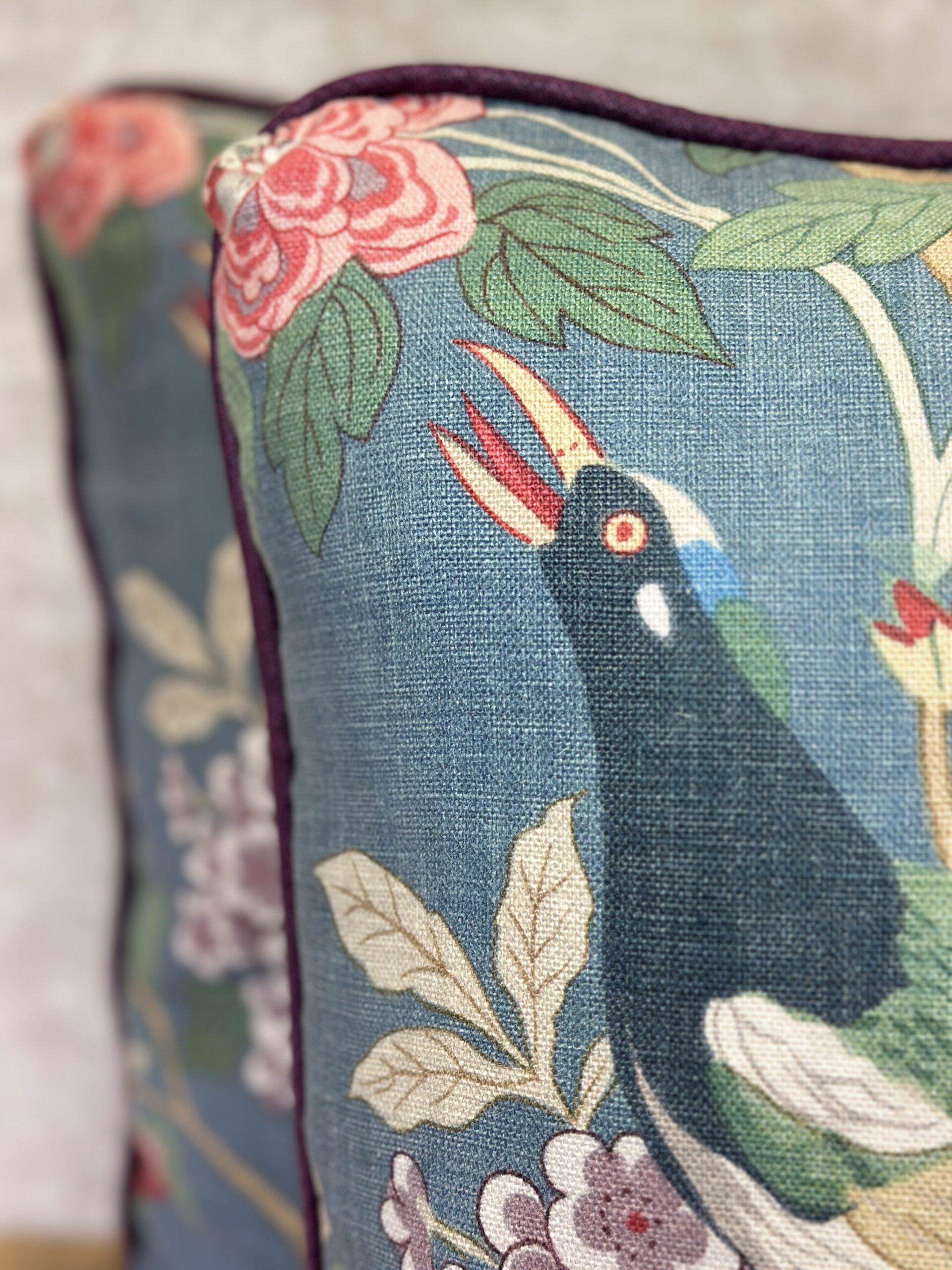 GP & J Baker Hydrangea Bird Pillows