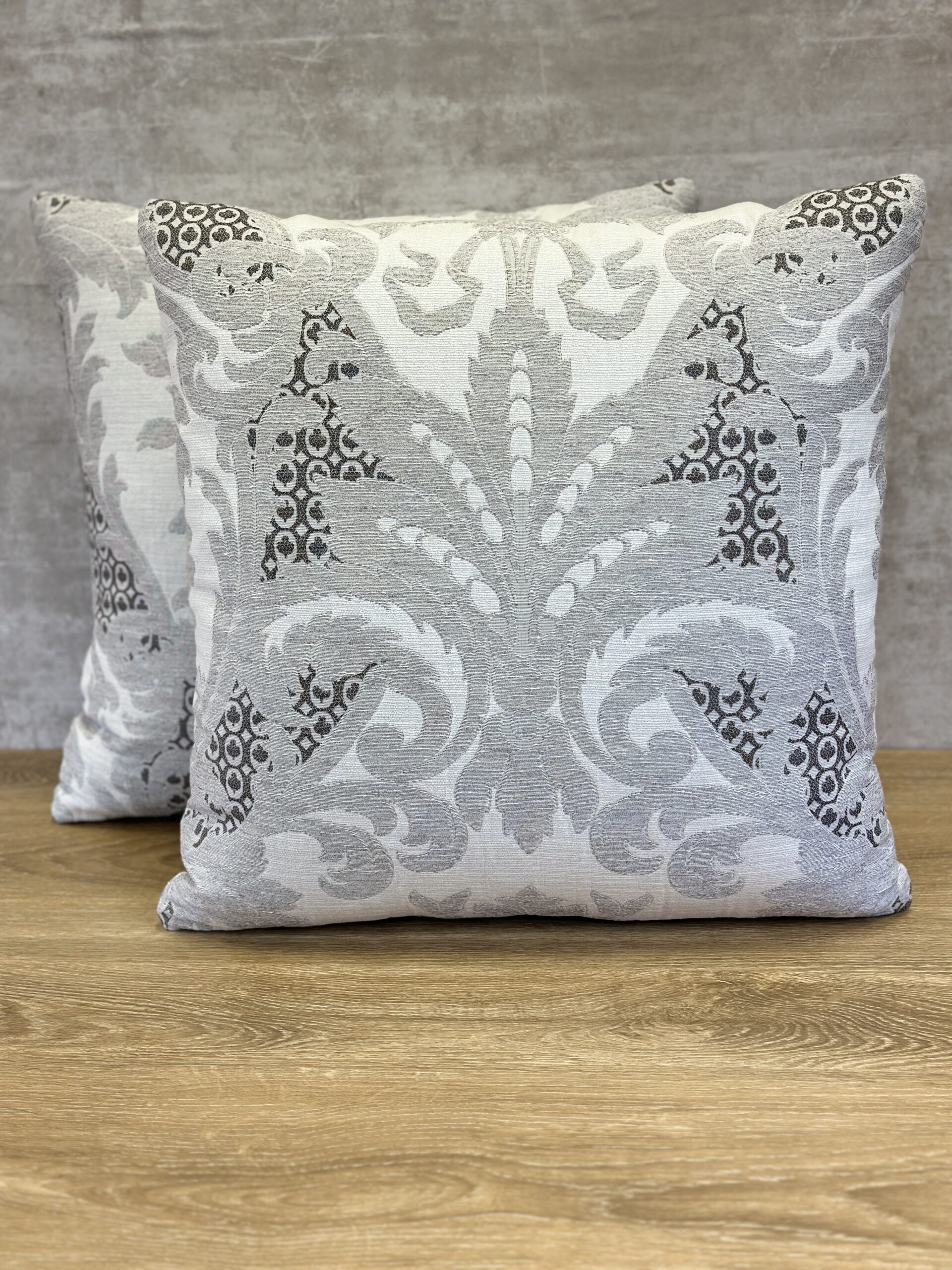Schumacher Toscana Linen Damask Pillows