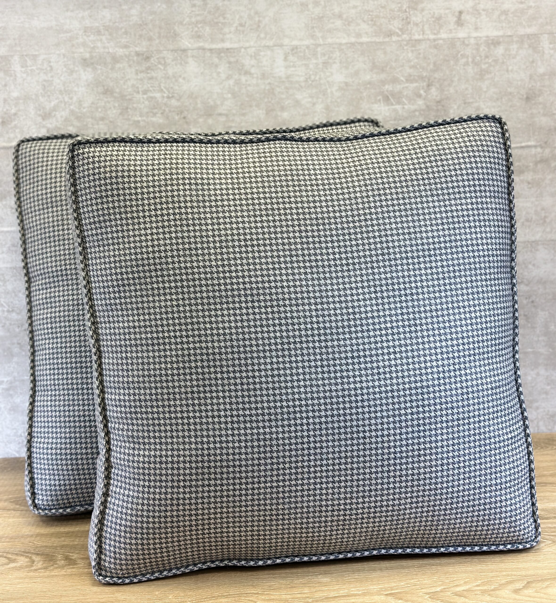 Schumacher Huston Wool Houndstooth Pillows