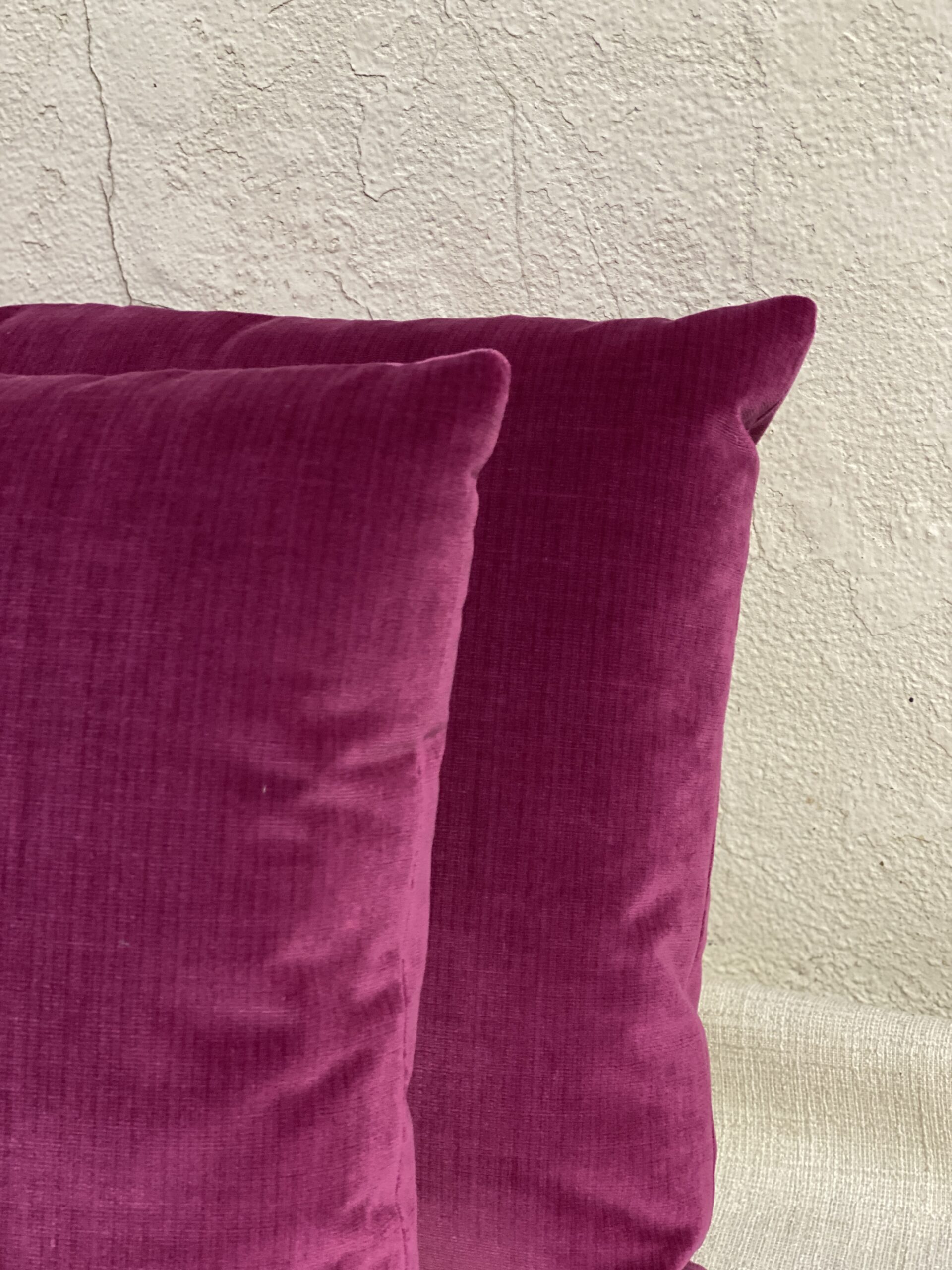 Schumacher Antique Strie Velvet Pillows